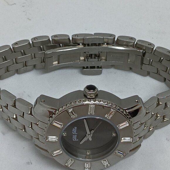 VINTAGE Folli Follie WF5T114BS Women's 33mm Crystal Accent S/Steel Quartz Watch - Picture 11 of 12